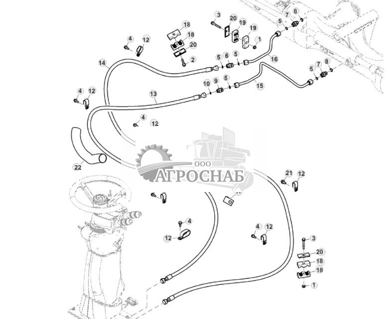 Гидравлические шланги рулевого управления, левая сторона, 4WD - ST831903 135.jpg